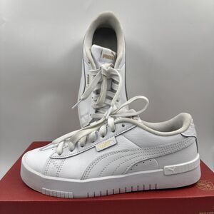 PUMA Court Sneaker, White, Women's Casual Low Top Leather Shoes Size 6.5
